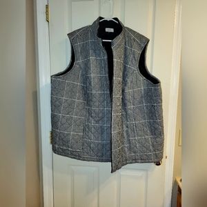 Womens Croft and Barrow fleece lined vest size 4X black and white plaid